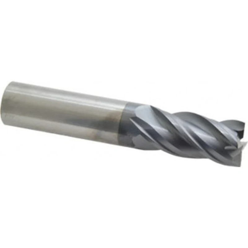 KYOCERA SGS 3/4, 1-1/2 LOC, 3/4 Shank Diam, 4 OAL, 4 Flute, Solid Carbide Square End Mill Single End, AlTiN Finish, S...